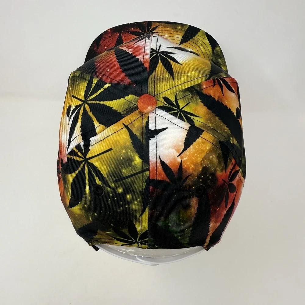 NWT‎ Oddities 3000 Rastafarian Weed Leaf Adjustable Snapback Hat Cap Bob Marley